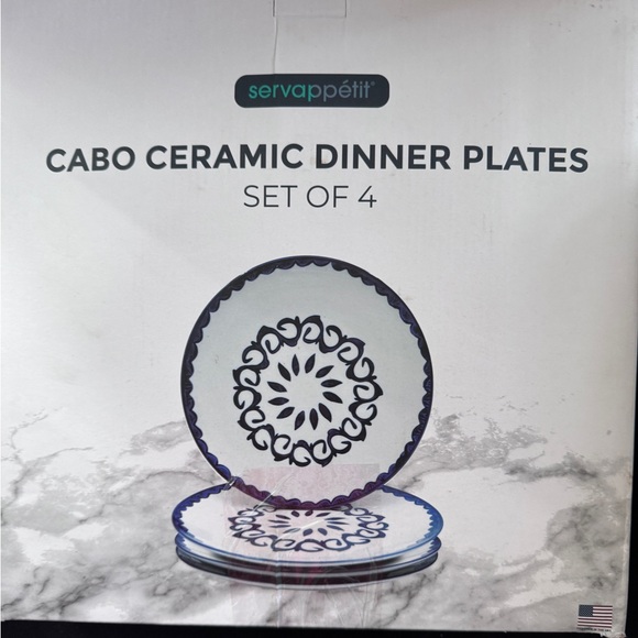 Servappetit Cabo Ceramic Bowls and plate Set of 4 each